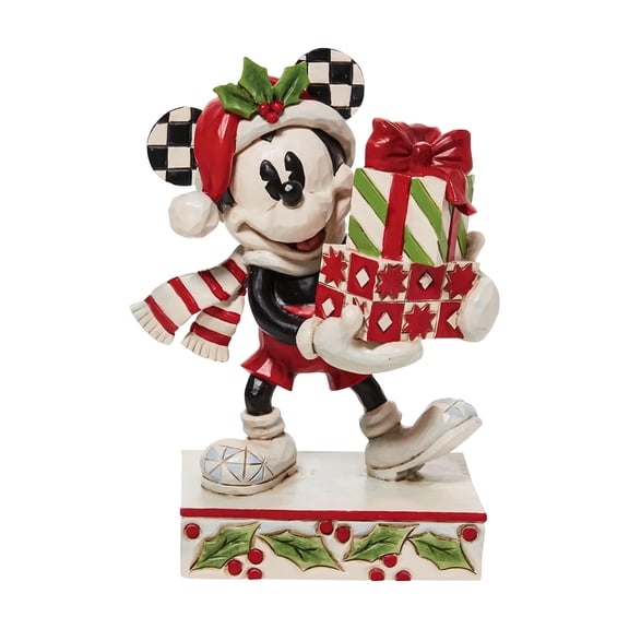 Department 56 Dept 56 Mickey with Stacked Presents Christmas Figure