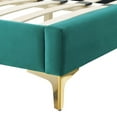 thumbnail image 6 of Modway Current Performance Velvet Twin Platform Bed in Teal, 6 of 10
