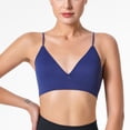 thumbnail image 5 of Women Bras Full Coverage Seamless Bra Feature V-Neck Training Bra Style W-732 Blue S, 5 of 8