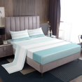thumbnail image 1 of Erosebridal Teens Modern Stripes Sheet Set Queen, Abstract Geometry Bedding Sets Queen Size, Blue 4 Pieces, 1 of 7