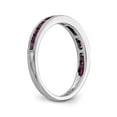 thumbnail image 6 of 14K White Gold Ring Band Wedding Ruby Round Red, 6 of 7