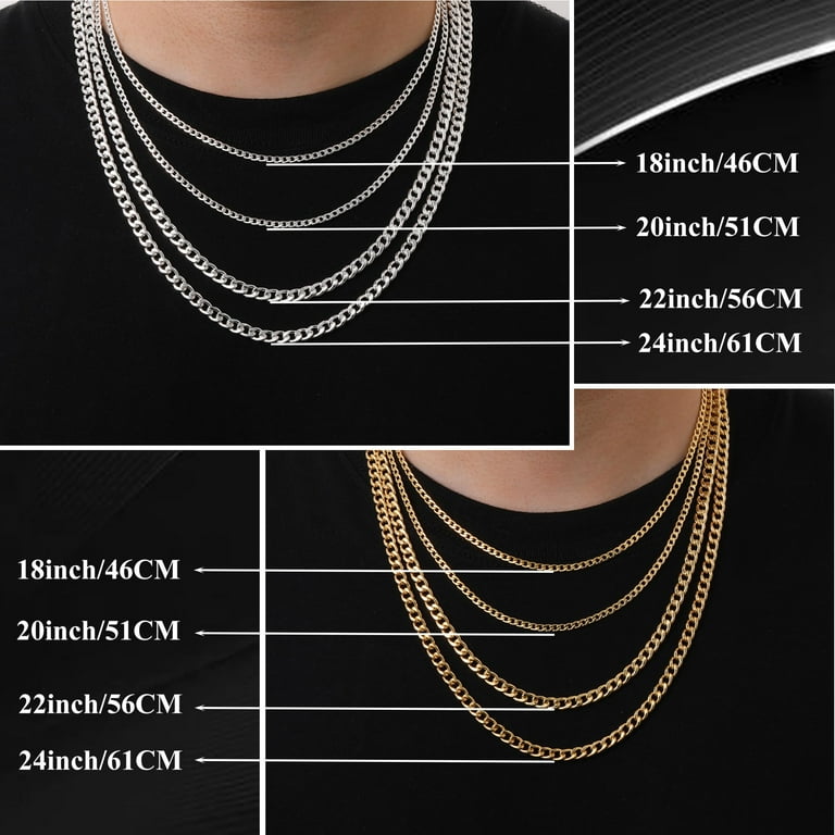 APSVO S925 Sterling Silver Chains for Men Boys Women 3mm/5mm/8mm