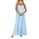 thumbnail image 1 of Vestido sexy sin tirantes y con espalda descubierta para mujer, de cintura alta y largo, con detalle de pañuelo., 1 of 6