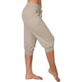 thumbnail image 4 of Capri Pants For Women,Comfy Shorts Shorts For Women Plus Size Gym Shorts Knee Length Shorts Ladies Bermuda Shorts Knee Length Workout Sweatpants High Waist Shorts Muslin Shorts Women, 4 of 7