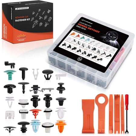 A-Premium 260PCS 26 Sizes Car Body Clips Assortment [w/Fastener Removal] Compatible with Honda Odyssey 2005-2010, for Bumper Fender Rocker Panel Weatherstrip Liftgate Push Pin Rivet Retainer and More