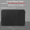 thumbnail image 2 of MYKOMI 13-Inch Laptop Sleeve Case for 2024-2022 MacBook Air 13.6 inch with Apple M3 M2 Chip & 2022 MacBook Pro 13.3 inch M2 Chip Accessory Traveling Carrying Canvas Bag Cover Simple Case (Black), 2 of 8