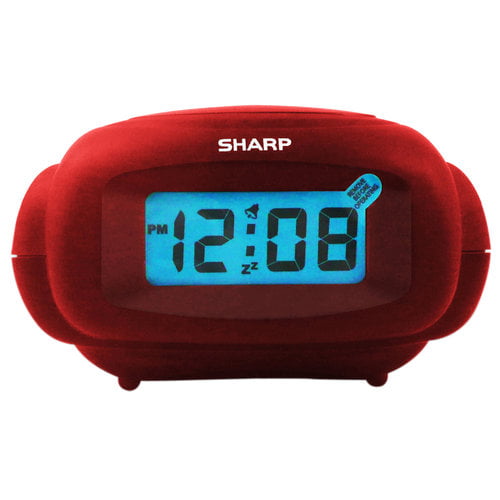 Sharp SPC500A Mini Digital Alarm Clock Battery Power Backlight Compact Travel 