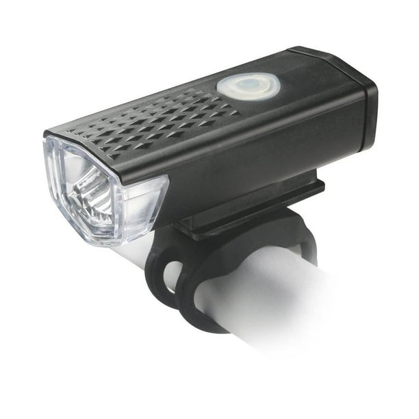 Faro de bicicleta Carga USB Batería de larga duración A prueba de agua Bicicleta de montaña Seguridad de conducción nocturna-negro