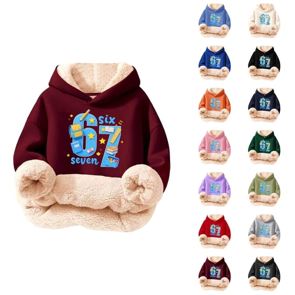 Multicolor Print Hooded Sweatshirt For Kids – Cozy Lleece Sweatshirt With Graphic Hoodie For Boys And Girls