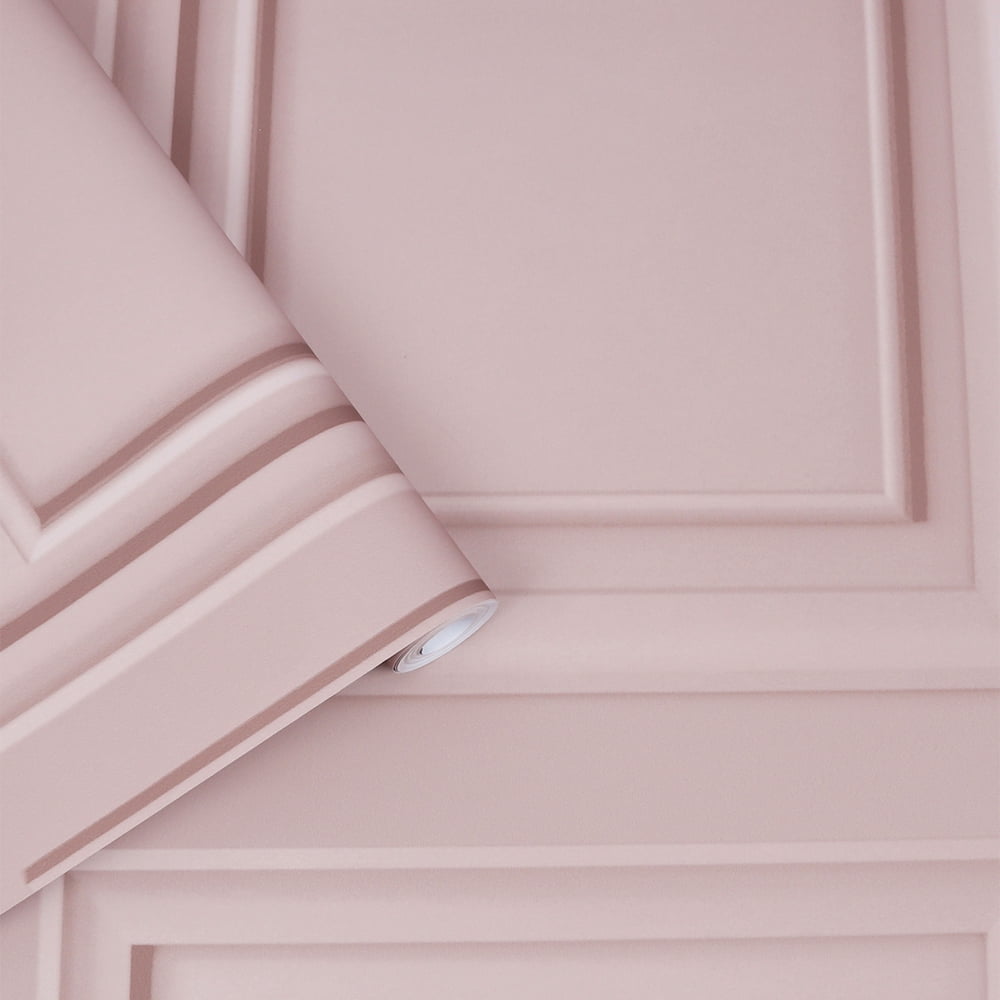 Laura Ashley Redbrook Wood Panel Blush Wallpaper