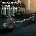 thumbnail image 5 of BalanceFrom 2-Inch Black Cast Iron Weight Plate Set with 4-Grip Design and 4FT Barbell – Strength Training Set for Home Gym, 5 of 7