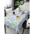 thumbnail image 6 of Blue Teal Table Cloth, Modern Tie Dyeing Contemporary Abstract Art Waterproof Tablecloth for Rectangle Tables, Reusable Washable Fabric Table Cover for Restaurant Kitchen Dining Tables 60"x120", 6 of 6