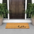 thumbnail image 2 of mDesign Welcome Doormat with Natural Fibers Script Hello - Black/Natural, 2 of 6