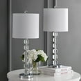 thumbnail image 5 of JONATHAN Y Cary 27.5" Modern Stacked Crystal/Metal LED Table Lamp, Chrome/Clear, JYL5053A-SET2, 5 of 8