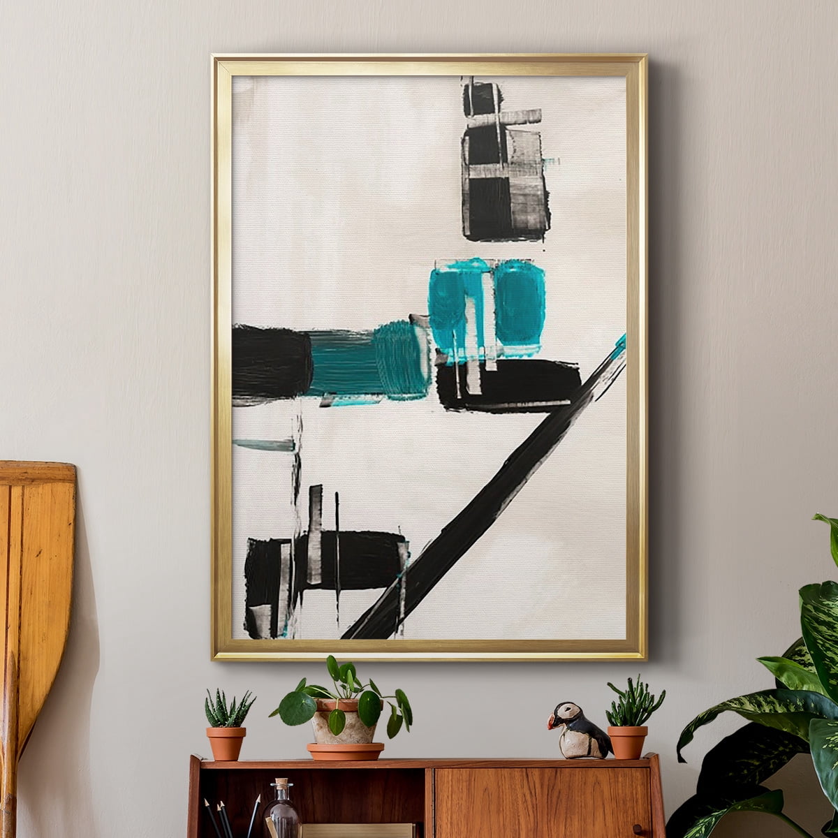 Geometry Notes I Premium Framed Print, in Gold, Black, or Silver - Ready to Hang