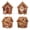 A#097, variant on 3D Diamond Painting Gingerbread House Kit, DIY Wooden Christmas Ornament Craft, Sparkling Holiday Home Decor for Shelf Table Centerpiece, Xmas Gift for Adults