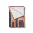 thumbnail image 2 of City Soft Flannel Fleece Throw Blanket, Los Angeles California Skyline with Modern Buildings and an Orange Sky, Cozy Plush for Indoor and Outdoor Use, 70" x 90", Multicolor, by Ambesonne, 2 of 6