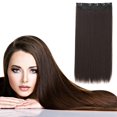 thumbnail image 2 of WIFKLSIIPG Extensions de Cheveux à Clip comme Pièce Humaine Extension de Cheveux Bouclés Ondulés Lisses pour Femme, 2 of 7