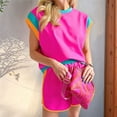 thumbnail image 2 of Women'S Short-Sleeved Casual Suit Rose Red S, 2 of 4
