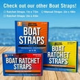 thumbnail image 3 of Better Boat Tie Down Straps to Trailer Boat Transom Tie Down Straps Heavy Duty Manual Buckle Clasp Tiedown 2" x 48", 3 of 8