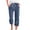 Navy, variant on Mrat Womens Capris Pants Workout Sweatpants Cargo Capris Pants Solid Color Ladies' Cropped Pants Straight Hiking Capris for Women Pink XXL
