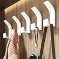 thumbnail image 5 of TNOBHG No-punch Towel Hooks Wall Hanging Hooks Set Self-adhesive Anti-slip Waterproof Great Load Bearing Bathroom Kitchen Shower Organizers 5 Pcs Towel Hooks, 5 of 8