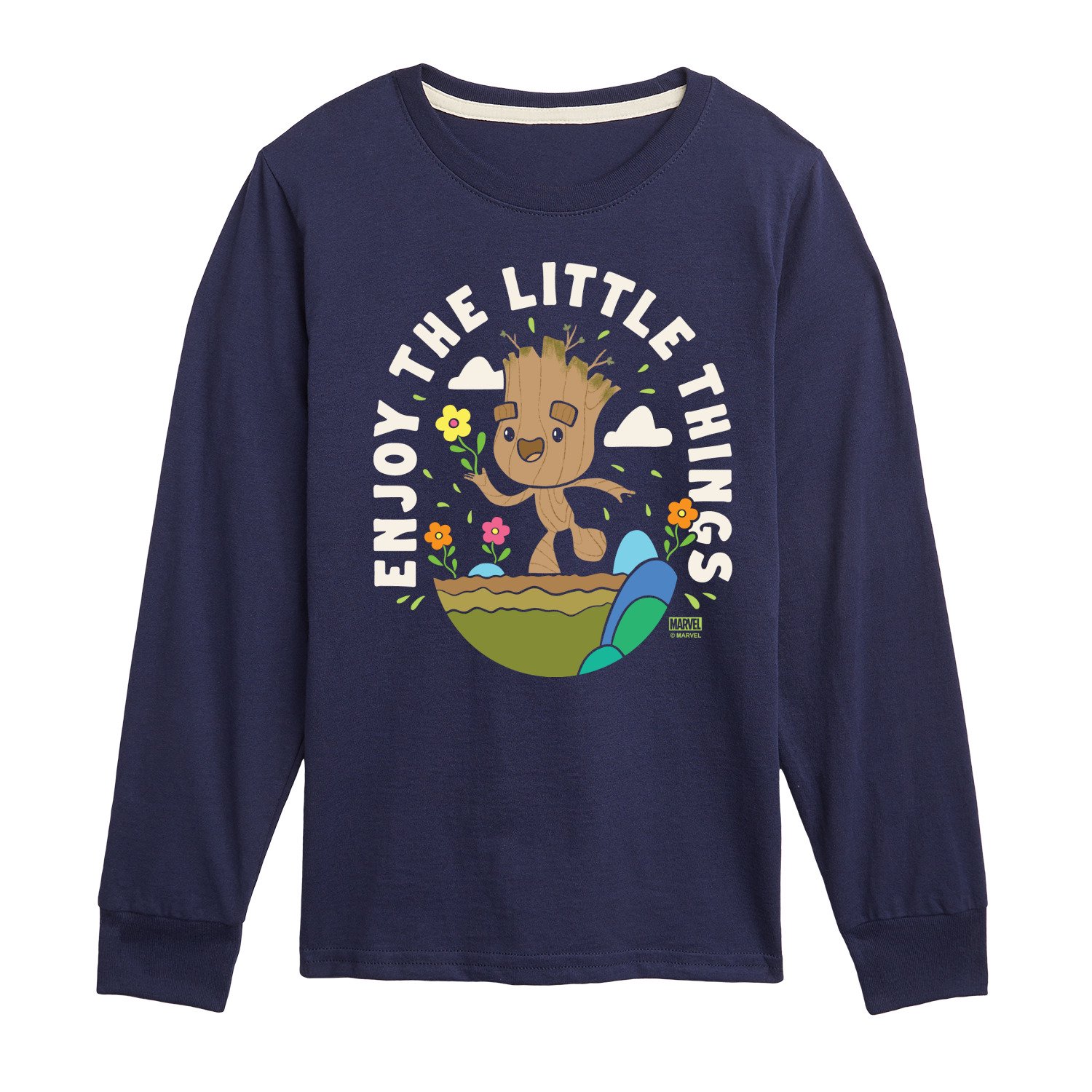 Marvel - Guardians of the Galaxy Enjoy The Little Things Boys Long Sleeve Graphic T-Shirt
