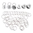 thumbnail image 1 of EeaseCA 50pcs Plastic Round Numbered Tags Key Tags ID Tags with Key Rings for Hotel, 1 of 7