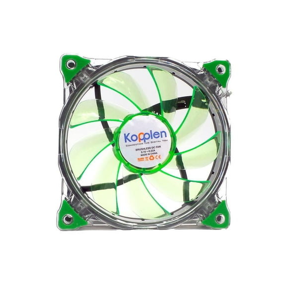 Kopplen 120mm 15 LED Green LED High Silence Hydraulic Bearing Reinforced Case Fan