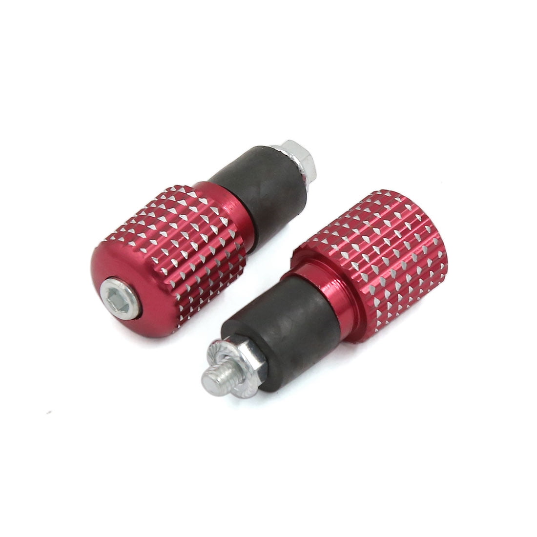 Universal Motorcycle Scooter 7/8" 22mm Handlebar Bar End Caps Red Pair