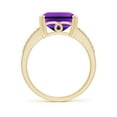 thumbnail image 2 of ANGARA Natural 5.3 Ct. Amethyst with Diamond Classic Ring in 14K Yellow Gold for Women (Ring Size: 8.5), 2 of 9