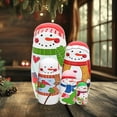 thumbnail image 5 of Russian Nesting Dolls Handmade Wooden Matryoshka Santa Christmas Decor - 5 Piece Set Holiday Home Decoration Traditional Folk Art Gift for Collectors & Klds, 5 of 6