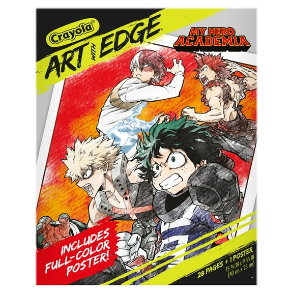 Crayola My Hero Academia 28 Coloring Pages & 1 Poster, Art with Edge, Adult Coloring Gift