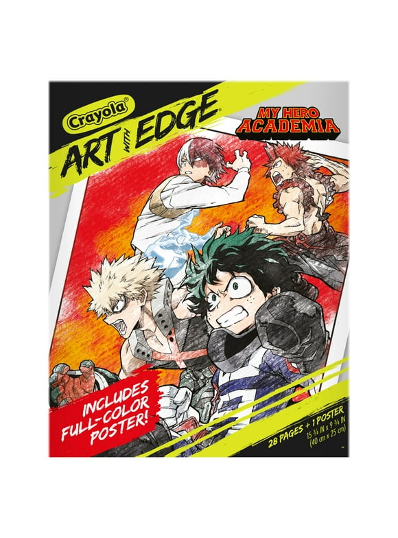 Crayola My Hero Academia 28 Coloring Pages & 1 Poster, Art with Edge, Adult Coloring Gift