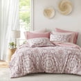 thumbnail image 1 of Regency Heights Queen Size Comforter Set, 9-Piece Bed in a Bag Queen, Pink Bedding Comforter Set with Comforter, Flat Sheets, Fitted Sheets with Side Pockets, 1 of 9