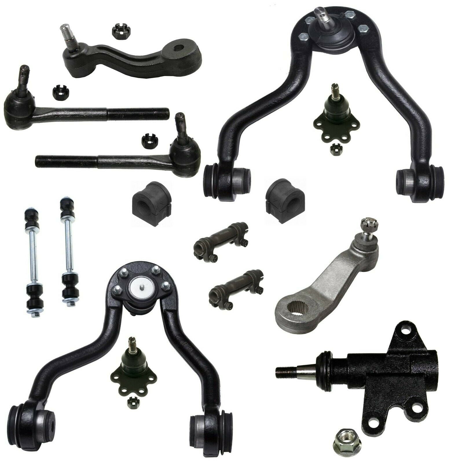 15 Pc Suspension Kit Adjusting Sleeves Outer Tie Rod Ends, Ball Joints