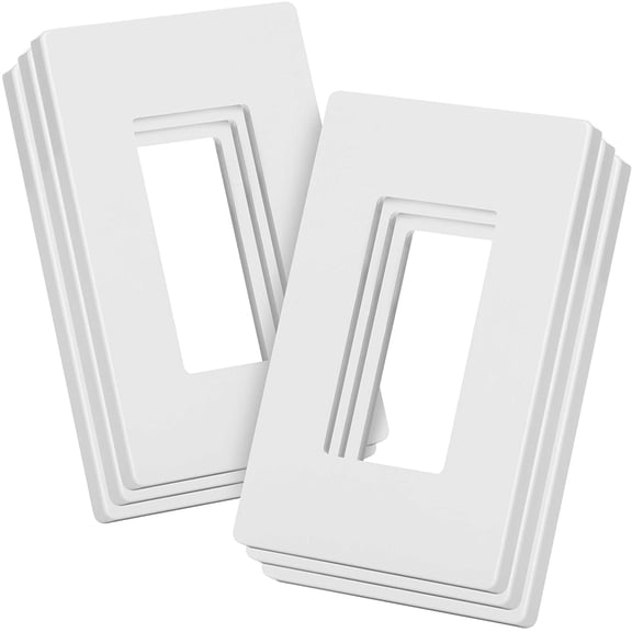 Bates- Screwless Decorator Wall Plates, Switch Plate Covers, 6 Pack, Screwless Wall Plates 1 Gang