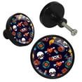 thumbnail image 2 of 4 Pcs Skull Knobs for Kitchen Cabinet Cupboard Dresser Bookcase Drawer Pulls Handles Round Home Decor, 2 of 5