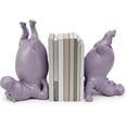 thumbnail image 6 of Hippo Bookends, Resin Animal Book Holder for Bookshelf, Funny Hippopotamus Book End for Home Office Library Shelf Decor, Decorative Book Organizer Gift, 6 of 6