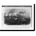 thumbnail image 2 of Historic Framed Print, Headquarters of the Union Army commanded by Gen. Grant, on the banks of the Mississippi, near Vicksburg [steamboats in backgrd.], 17-7/8" x 21-7/8", 2 of 9