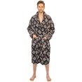 thumbnail image 2 of Men's Soft Plush Fleece Classic or Hooded Robe with Front Pockets, 2 of 7