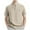 Beige, variant on Kovlvoll Shirts for Men Summer V Neck Short Sleeve T-Shirt Solid Color Loose Casual Lightweight Tee Shirt with Pocket