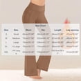 thumbnail image 3 of Sunnin Solid Color Fleece Lined Pants High Waist Yoga Workout Stretch Flare Leg Winter Wear, 3 of 8