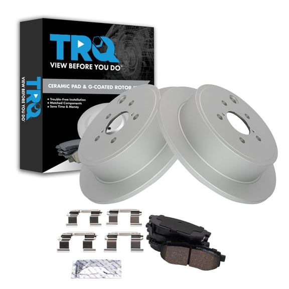 TRQ Rear Brake Pad and Rotor Set Ceramic Fits 2010-2014 Subaru Legacy 2013-2015 BRZ