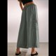 thumbnail image 3 of Pantalones Anchos de Verano para Mujer, Cómodos, Color Verde , Talla M, 3 of 5