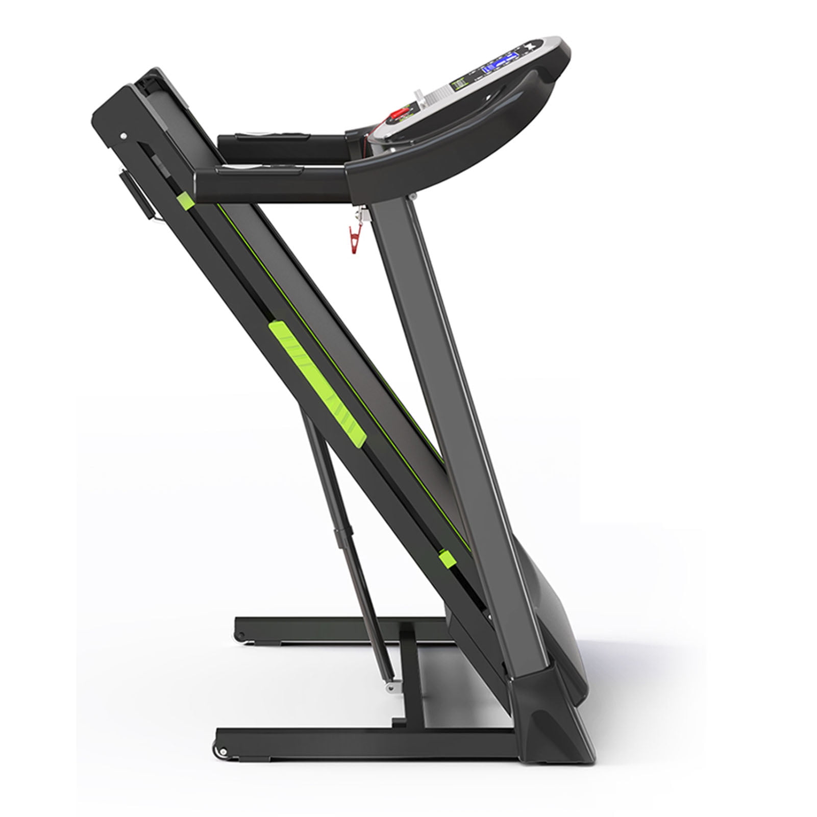 3.5 HP Portable Foldable Treadmill with Handles 4% Slope Home Walking Running Treadmill 0.5-7.5 MPH 330 Lb Weight Capacity