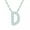 D, variant on K-KED Micro Pave 1.4mm Round Moissanite A-Z Initial Alphabet Necklace Sterling Silver