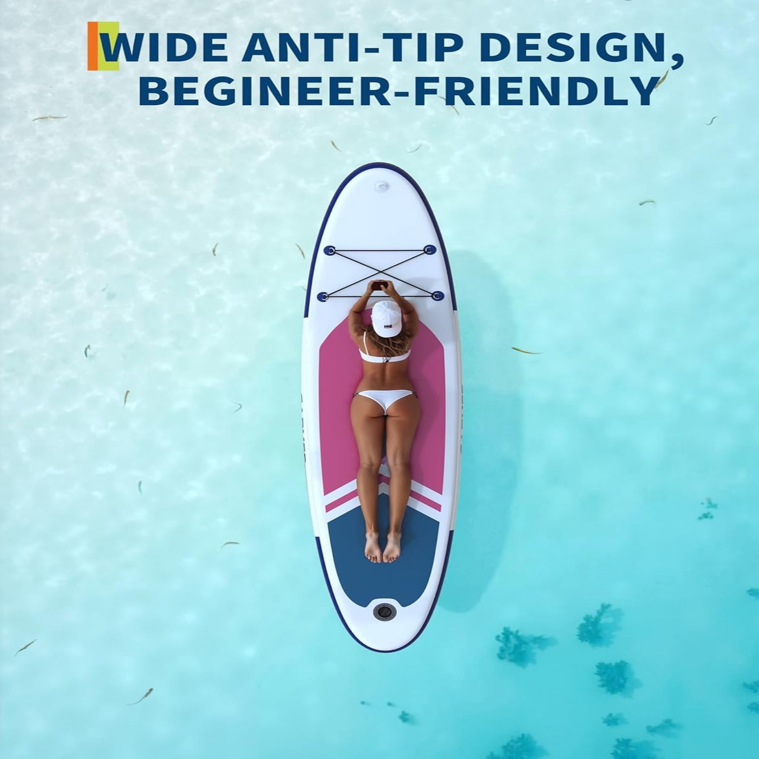 Inflatable Paddle Board, 10.6ft/11ft Inflatable Stand Up Paddle Board with Premium Accessories, Non-Slip EVA Deck, Ultra-Light Carry Bag, Pump, SUP Board for Adult