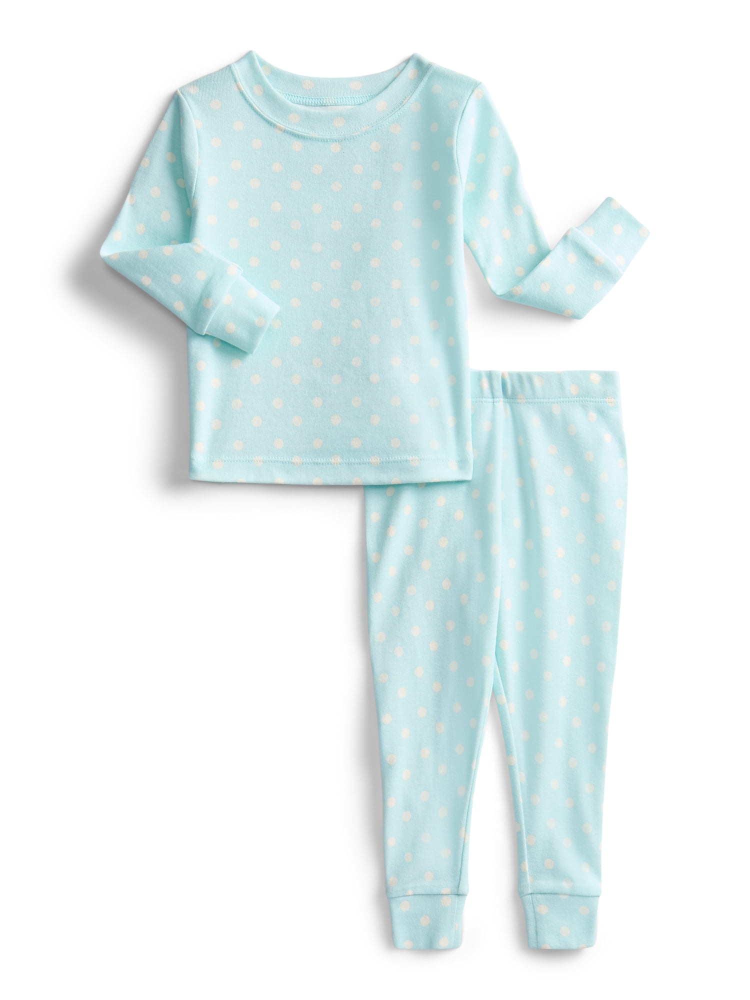 Wonder Nation Toddler Boys or Girls Cotton Snug Fit Long Sleeve Pajama Top and Pants Set, 4-Piece, Sizes 12M-5T