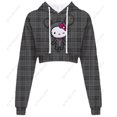 thumbnail image 1 of Hello Kitty Chandail en Molleton Court à Manches Longues pour Femmes, Motif, Chandail Noir, Chandail à Capuchon de Mode pour Femmes, 1 of 7
